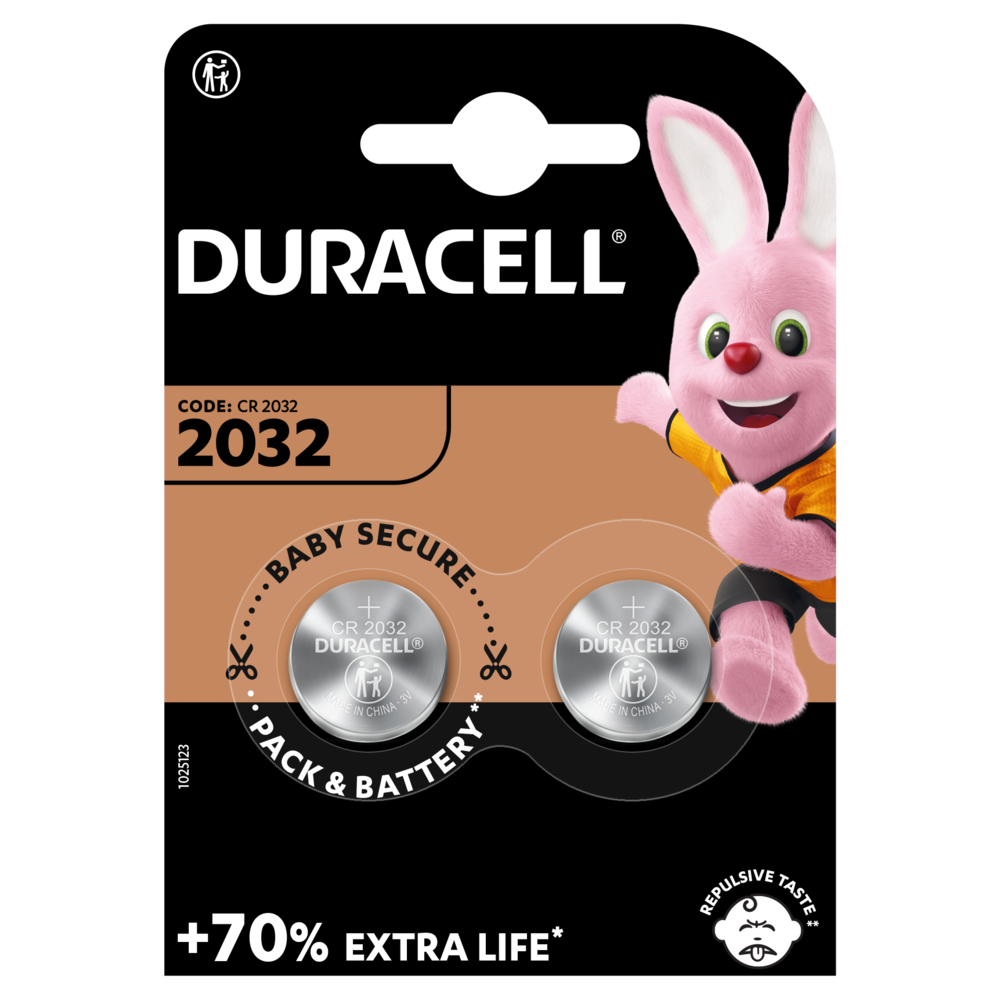 Duracell 2032 Lithium Coin Button Batteries (8 count) 